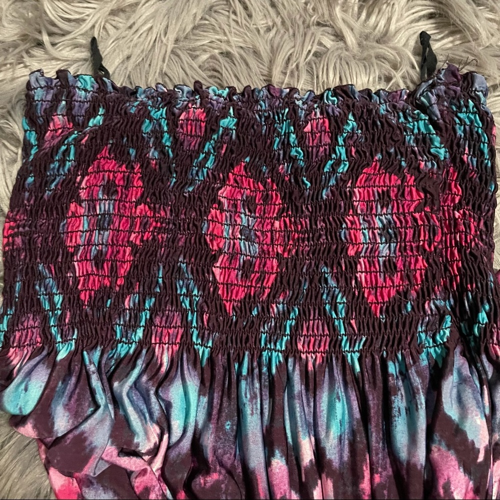 Rue 21 Multi Color Print Strapless Maxi Dress - Picture 3 of 5